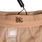 Beige Sheer Mesh High Waist Briefs Underwear