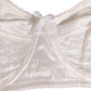 White Silk Satin Soft Cup Lingerie Bra Underwear