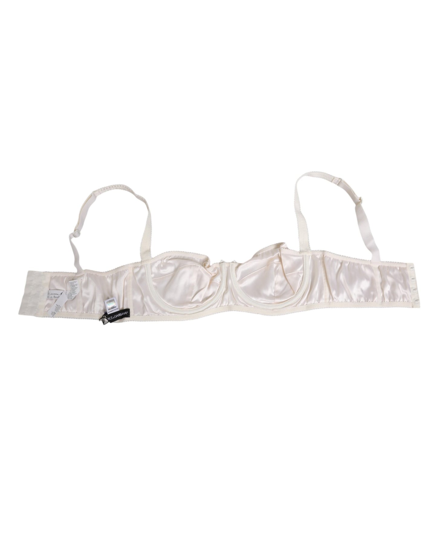 White Silk Satin Balconnet Lingerie Bra Underwear