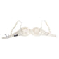 White Silk Satin Balconnet Lingerie Bra Underwear