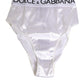 White Satin High-Waist Brief Logo Women Underwear