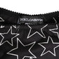 Black White Star Print Cotton Slip Panty Underwear