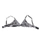 Black White Zebra Print Sheer Mesh Bralette Underwear