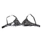 Black White Zebra Print Sheer Mesh Bralette Underwear