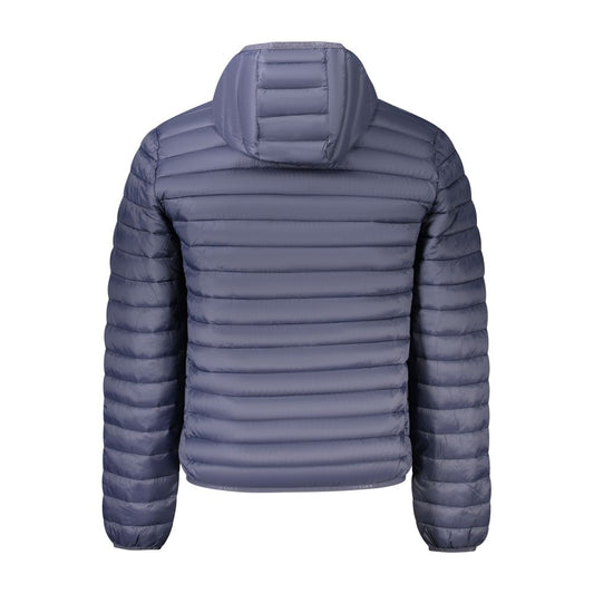 Blue Polyester Men Jacket