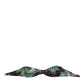 Purple Green Leaf Print Bandeau Swimwear Underwear