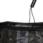 Black Sheer Mesh Lace Polka Dot Logo Underwear