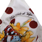 White Red Polka Dot Floral Print Triangle