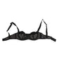 Black Sheer Mesh Underwire Bra  Underwear