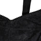 Black Stretch Nylon Bustier Bra Underwear