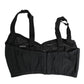 Black Stretch Nylon Bustier Bra Underwear