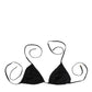Black Embroidered Triangle Swimwear Underwear