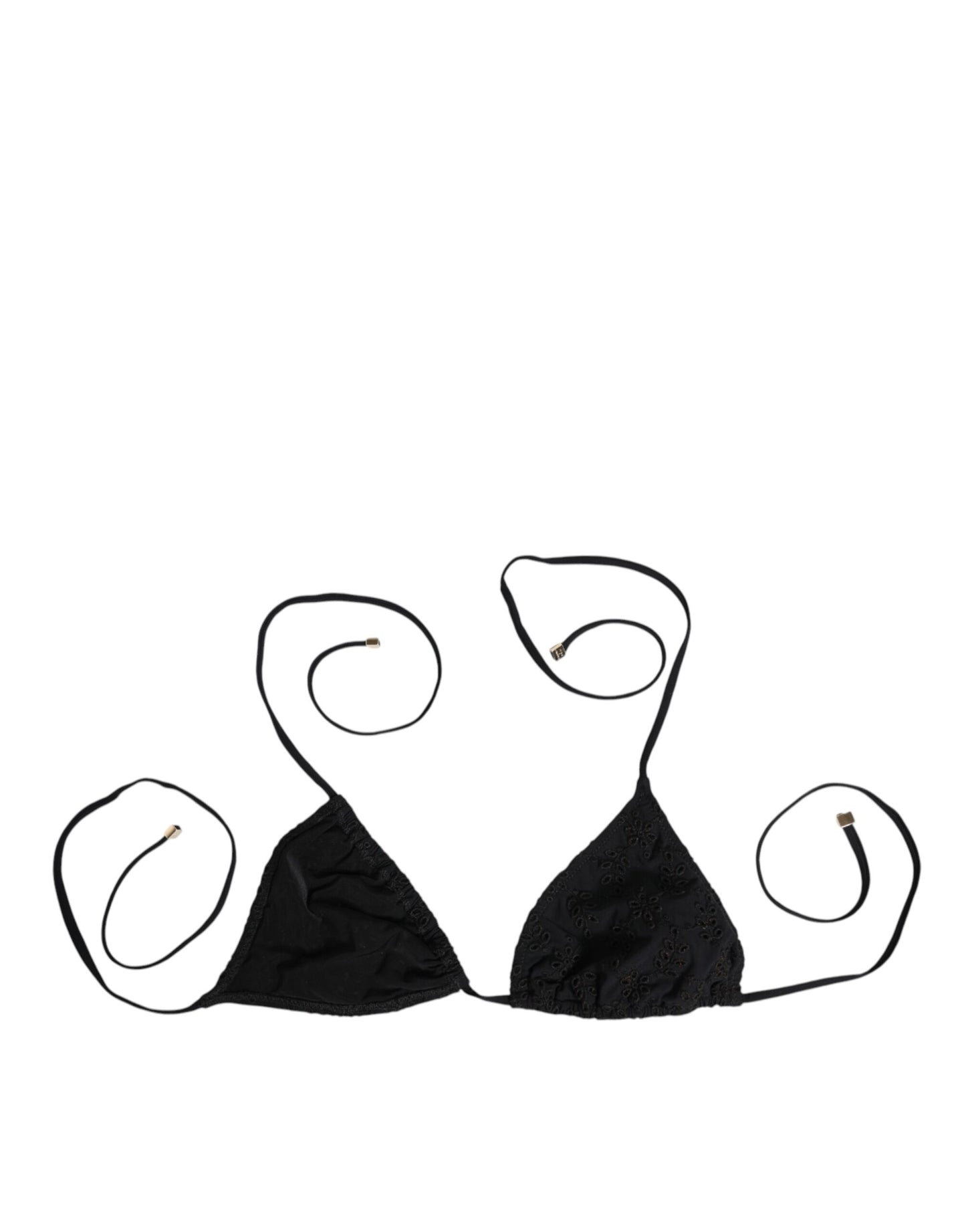 Black Embroidered Triangle Swimwear Underwear