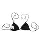 Black Embroidered Triangle Swimwear Underwear