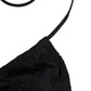 Black Embroidered Triangle Swimwear Underwear