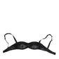 Black Silk Satin Wireless Lingerie Bra Underwear