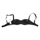 Black Silk Satin Wireless Lingerie Bra Underwear