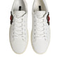 White Leather Sacred Heart Patch Sneakers Shoes
