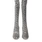 Shoes Silver Sequins Glitter High Heel Boot Shoes