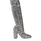 Shoes Silver Sequins Glitter High Heel Boot Shoes