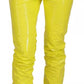 Yellow High Waist Skinny Women Trouser Pants
