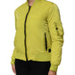 Yellow Polyamide Zipper Bomber Women’s Jacket