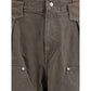 Brown Cotton Casual Pants