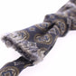 Blue Silk Baroque Fantasi Tied Bow Tie Papillon