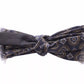 Blue Silk Baroque Fantasi Tied Bow Tie Papillon