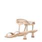 Beige Leather Stiletto Heel Sandals