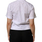 White Collared Short Sleeve Polo Shirt Top