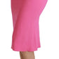 Pink High Waist Pencil Cut Midi Skirt