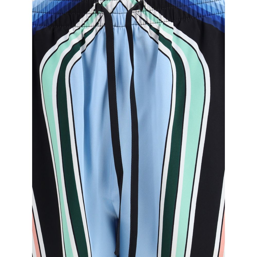 Multicolor Silk Bermuda Shorts