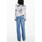 White Viscose Women T-Shirt