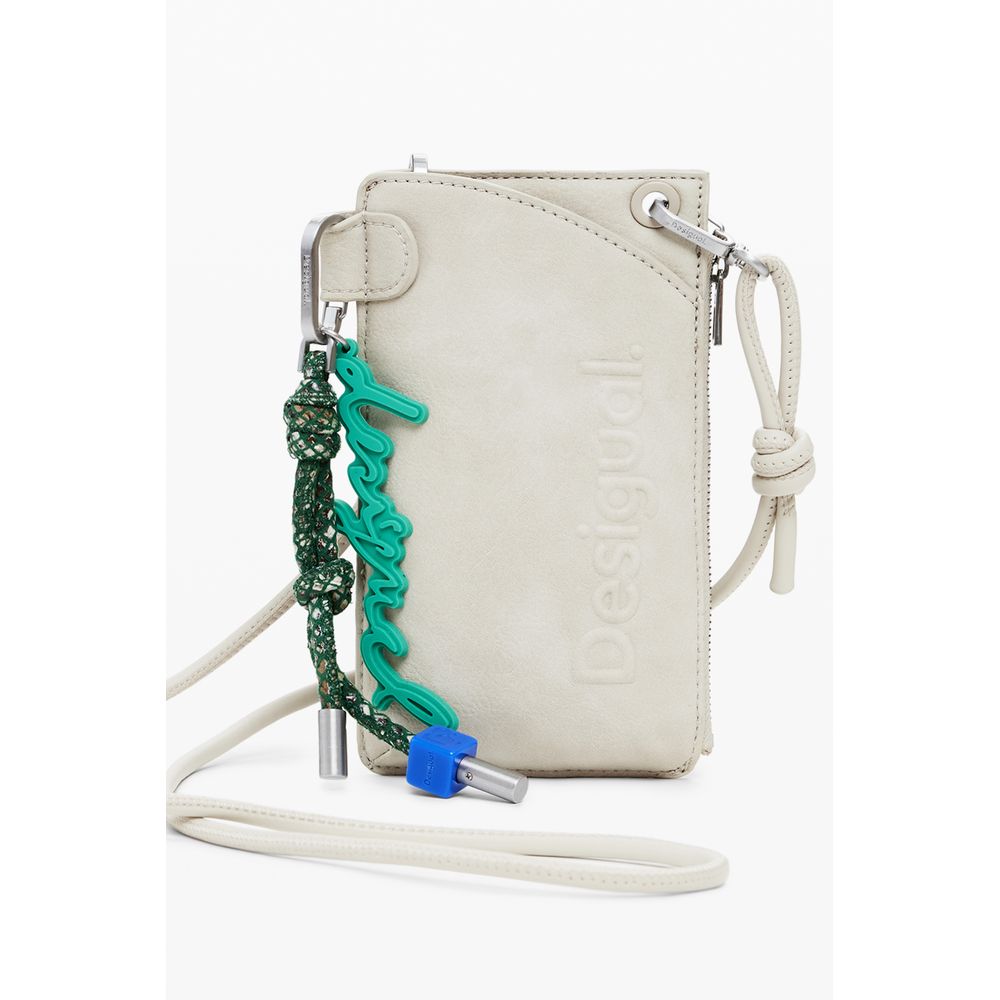 Beige Polyurethane Women Wallet