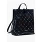 Nero Polyurethane Women Mini Backpack