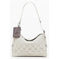 Beige Polyurethane Shoulder Bag