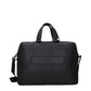 Black Leather Business And Laptop Bag