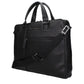 Black Leather Business And Laptop Bag