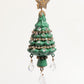 Gold Brass Multicolour Christmas Tree Earrings
