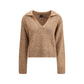 V-neck Sweater with rhinestones