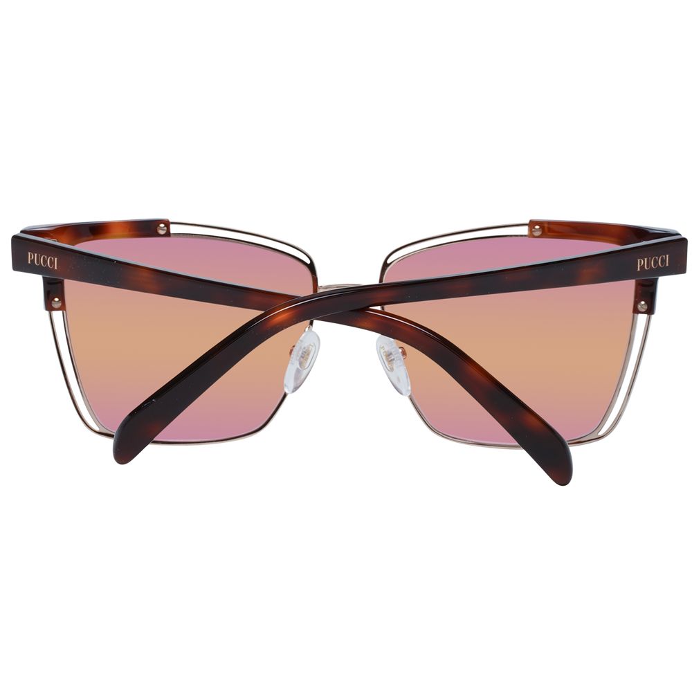 Brown Acetate & Metal Sunglasses