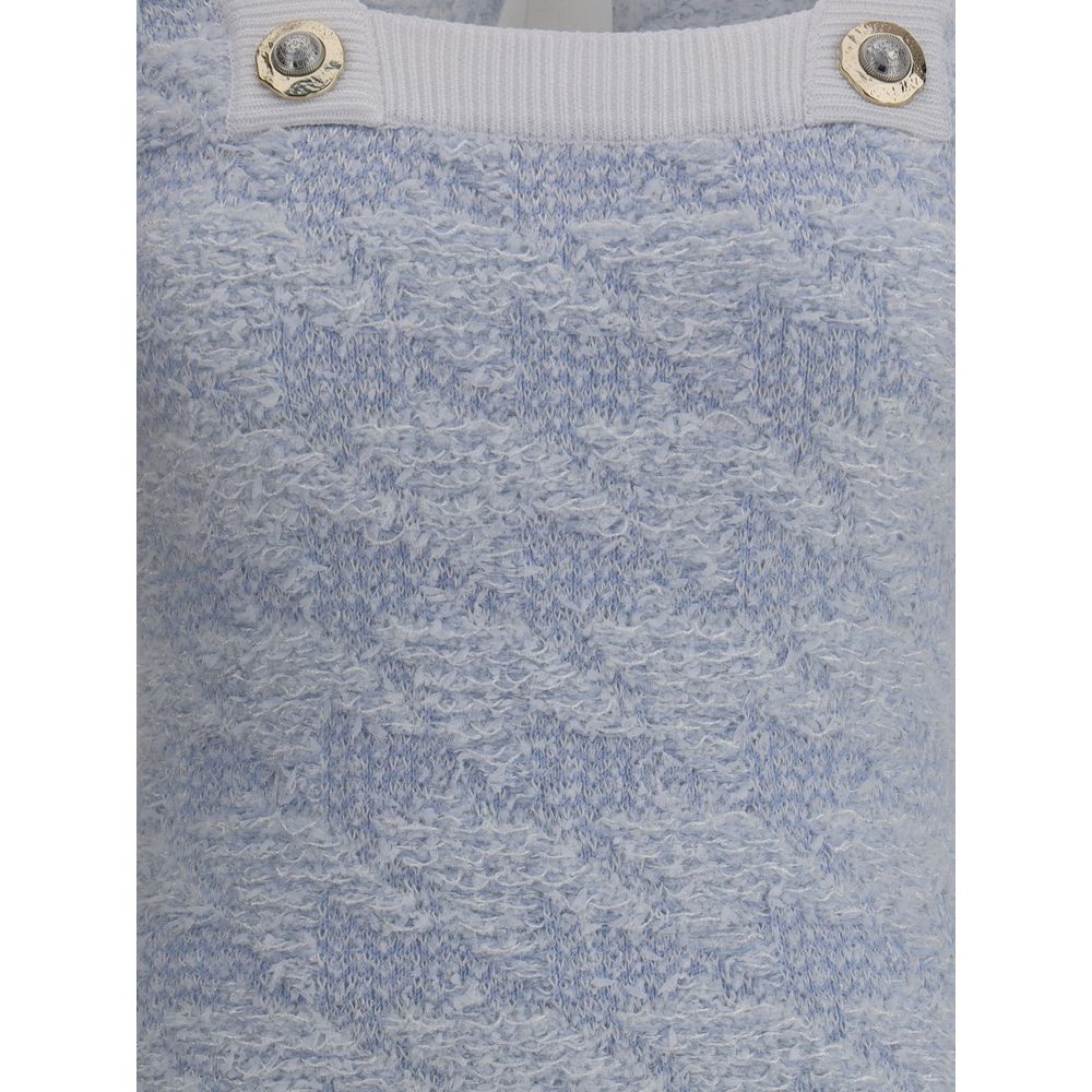 Light Blue Polyamide Casual Dress