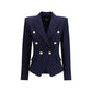 Blue Fleece Wool Blazer