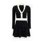 Black Viscose Casual Dress
