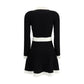 Black Viscose Casual Dress