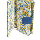 Blue Leather Continental Tile Print Zip Card Holder Purse Wallet