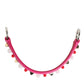 Pink Embellished Leather Bag Handle Women Shoulder Strap
