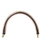 Beige Brown Snakeskin Leather Gold Ring Shoulder Strap