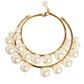 Gold Brass Faux Pearl Crystal Statement Luxury Jewelry Necklace